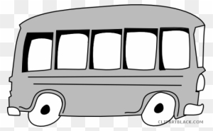 Party Bus Transportation Free Black White Clipart Images - Pink Bus Clip Art