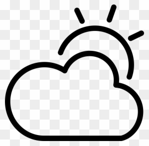 Cloudy Day Outlined Weather Interface Symbol Comments - Weather