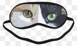 Calico Cat Eyes Sleep Mask Sleeping Mask - Googly Eyes Sleep Mask
