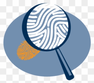 Illustration Of A Magnifying Glass Zoomed In On A Footprint - Magnifying Glass