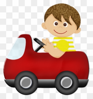 Ferrari Clipart Cute - Clipart Boy With A Car