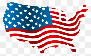 Usa Flag Map Png Clip Art Image - United States Map Flag