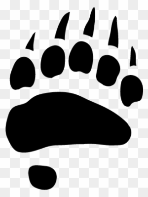 Grizzly Clipart Bear Tracks - Grizzly Bear Track Png