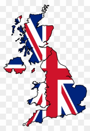 Briton Flag Map - Union Jack Great Britain
