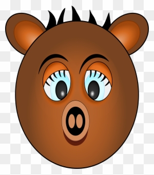 Eyes Bear, Pig, Animal, Comic, Face, Eyes - Animal Faces Cartoon Characters