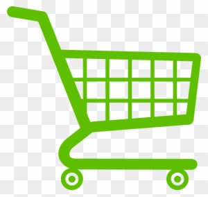 Trolley Clipart Cartoon - Green Shopping Cart Vector