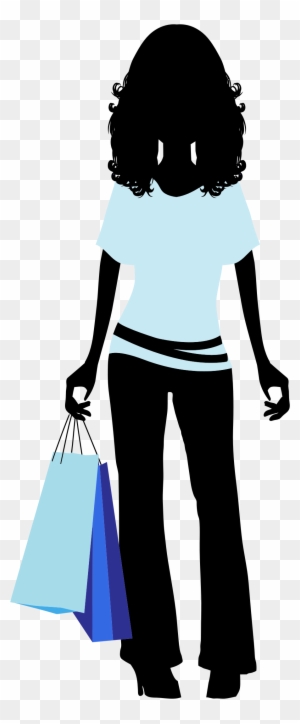 Clipart - Shopping Woman Icon Png