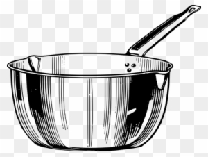 Cooking Kitchen Pan Pot Simple Cooking Coo - Cooking Pot Line Drawing