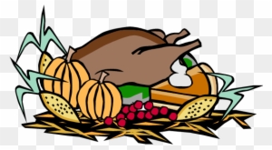 Thanksgiving Food Basket Clip Art - Basket Of Food Clipart Png