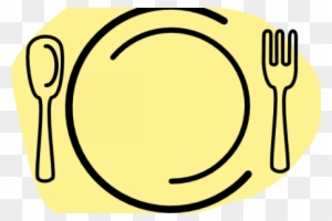 Southern Soul Food Clip Art - Plate Fork And Knife Clipart
