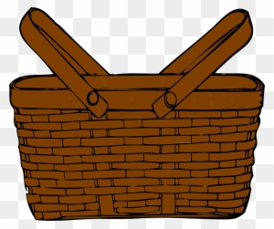 Basket Picnic Brown Handles Wicker Object - Picnic Basket Clip Art