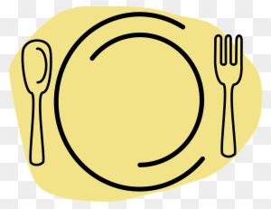 Cutlery Clipart Meal Plate - Spoon And Fork