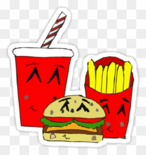Cute Fast Food Cartoon Stickers By Zozzy-zebra - Fast Food Cartoon Cute