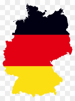 German Flag Map Png - Germany With German Flag