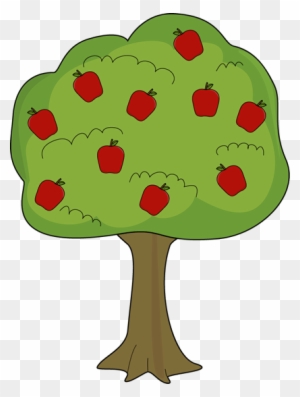 Apple Tree With Fallen Apples Clip Art - Apple Tree Clipart