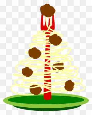 Meatball Clipart Transparent Food - Spaghetti Meatball Christmas Tree