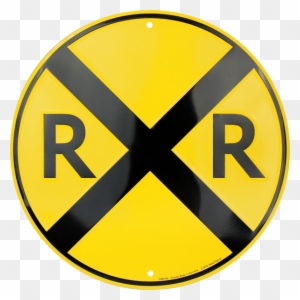 Railroad Crossing Circle Sign - Railroad Crossing Sign Printable