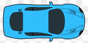 Blue Racing Car Clipart By Qubodup - Car Top View No Background