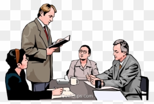 Business Meeting, People In Business Royalty Free Vector - People In A Meeting Clipart