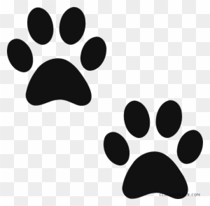 Paw print animal gfyaa black white clipart images clipartblack  cartoon
