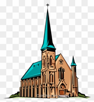 Church Royalty Free Vector Clip Art Illustration Arch0058 - Clip Art Cathedral