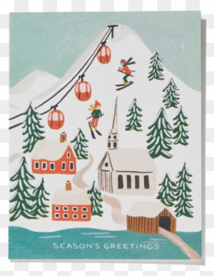 Holiday Snow Scene - Rifle Paper Co Holiday Snow Boxed Card Set, Set Of