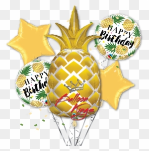 Happy Birthday - Qualatex Golden Pineapple 44" Foil Supershape Balloon