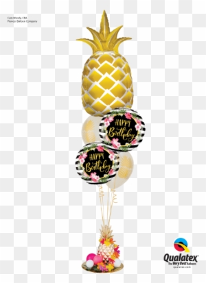 Golden Pineapple Arrangement - Qualatex Golden Pineapple 44" Foil Supershape Balloon