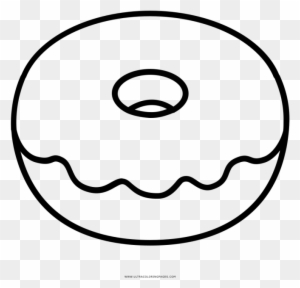 On Doughnut Coloring Page - Ausmalbild Donut - Free Transparent PNG