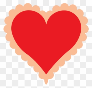 Scalloped Edge Heart - Heart - Free Transparent PNG Clipart Images Download
