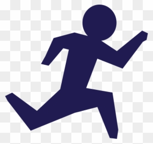Running Man Race Blue Clip Art - Running Man Stick Figure