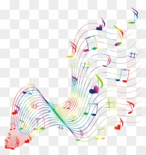 Graphic Design Musical Note Illustration - Color Music Notes Png