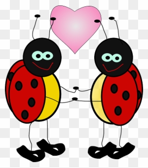 Ladybugs, Heart, Love, Bugs, Cute, Insect, Valentine - Animated Clip Art