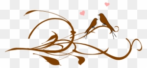 How To Set Use Love Birds On A Brown Branch Icon Png - Line Bird Art