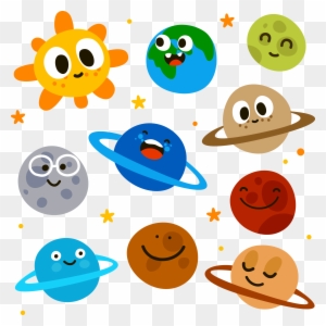 Planet Solar System Cartoon Illustration - Cartoon Solar System Planets Png