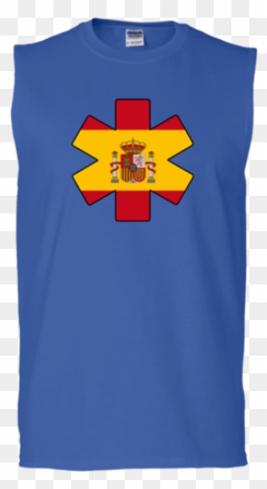 Star Of Life Spain Men's Ultra Cotton Sleeveless T-shirt - Spain Flag