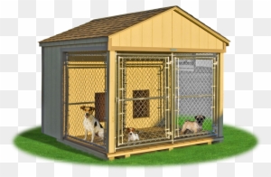 Medium Double Animal Kennel Outside - Dog Kennels For 2 Dogs