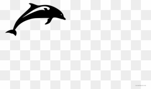 Black And White Dolphin Animal Free Black White Clipart - Common Bottlenose Dolphin