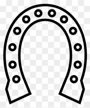 Horseshoe Outline With Many Holes Vector - Horse Shoe Outline
