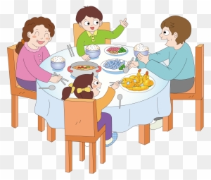 Eating Drawing Dinner Breakfast Clip Art - Family At Dinner Table Drawing -  Free Transparent PNG Clipart Images Download