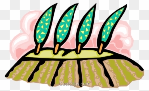 Poplar Grove In Wind Royalty Free Vector Clip Art Illustration - Bio Energy