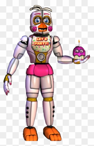 Digital, 2d, 1920's cartoon, up close, full body shot of, disney, fnaf,  chibi, adorable funtime chica, sitting on a white cloud, with a blue sky  backdrop, in-cartoon screenshot, in-cartoon accuracy, high quality