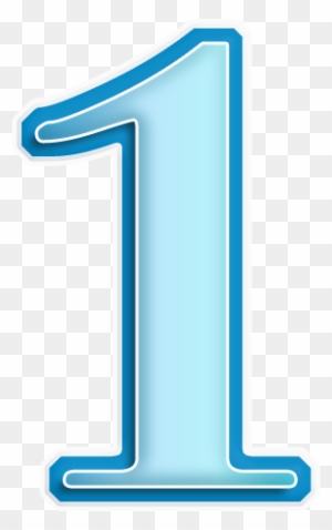 Numbers ‿ ⁀ - Light Blue Number 1 - Free Transparent PNG Clipart Images Download