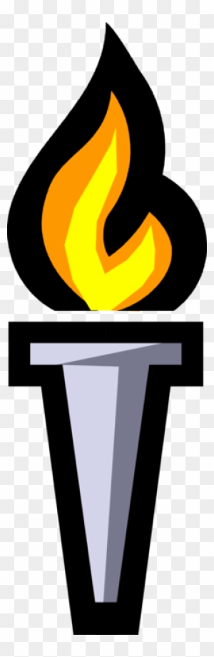 Vector Illustration Of Olympic Flame Commemorates Theft - Deped Torch
