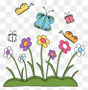 Free Spring Border Clip Art - My Book Of Flowers: In English, Spanish,