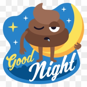 Stickers By Emojione Messages Sticker-10 - Emoji Poop Good Night 11 Oz Ceramic Mug