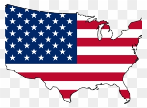 America Clipart Us Citizen - United States Flag Map