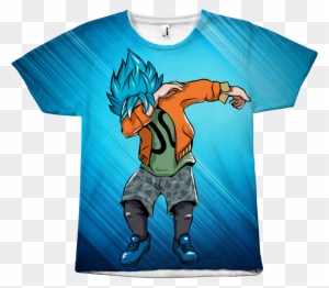 Spec All Over Print 1 Sided Sublimation T Shirt A Tee Goku Ssj Blue Dab Free Transparent Png Clipart Images Download - super saiyan white shirt roblox