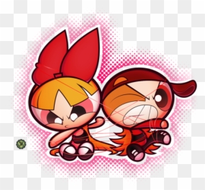 Blossom And Brick 壁纸probably With 日本动漫called Blossom Ppg Brick X Blossom Free Transparent Png Clipart Images Download