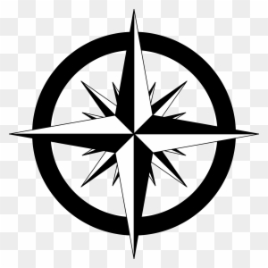 Medium Image - Compass Rose With Cardinal And Intermediate Directions